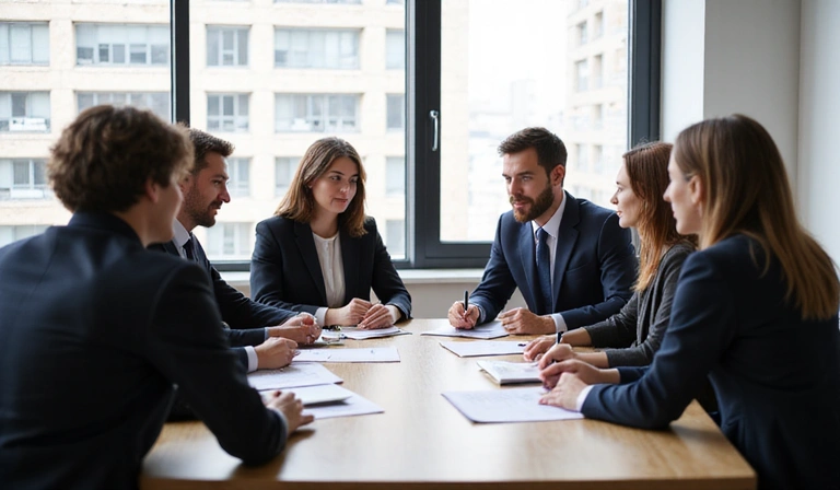 Client meeting with legal team