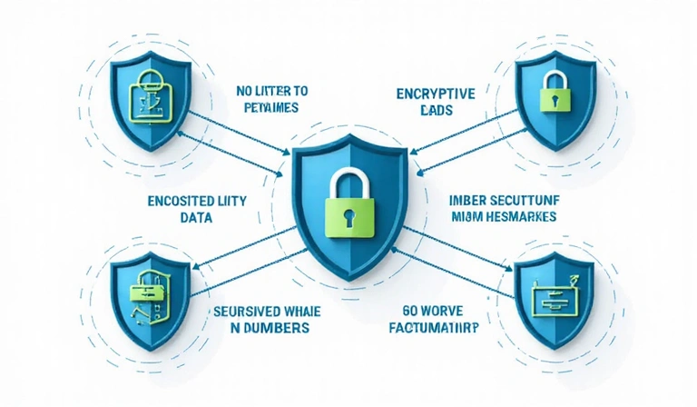 Diagram showing secure data sharing practices
